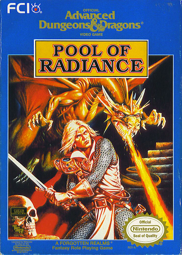 Покритие Pool of Radiance NES