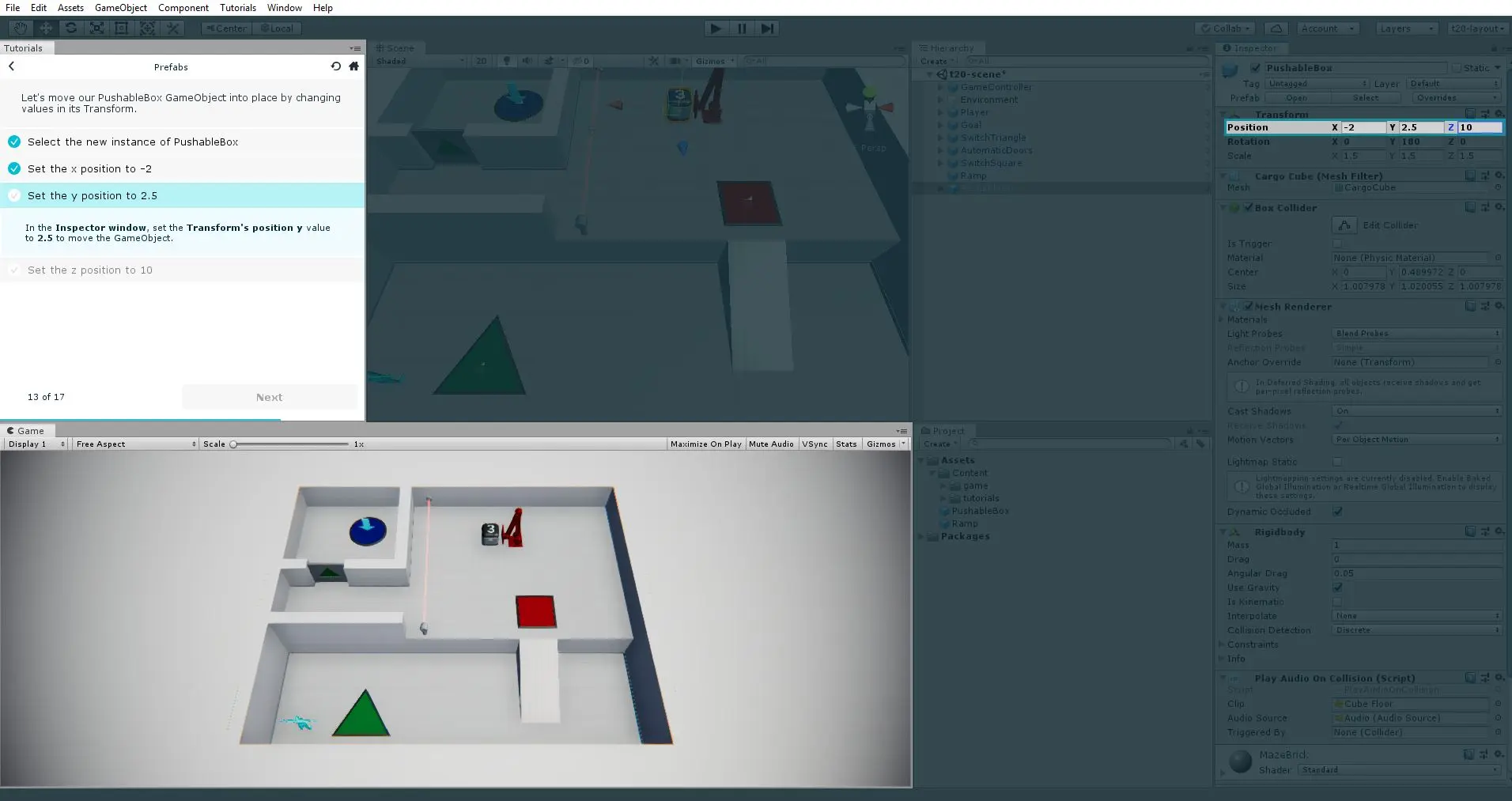 Erste Erfahrungen mit Unity