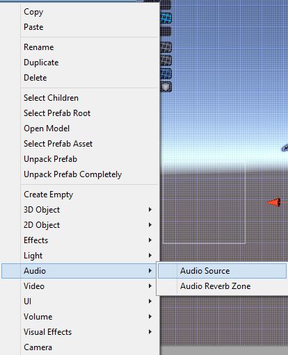 Unity - Working cum audio components