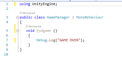 Game Over in Unity