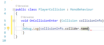 Skripta PlayerCollision u Unityju