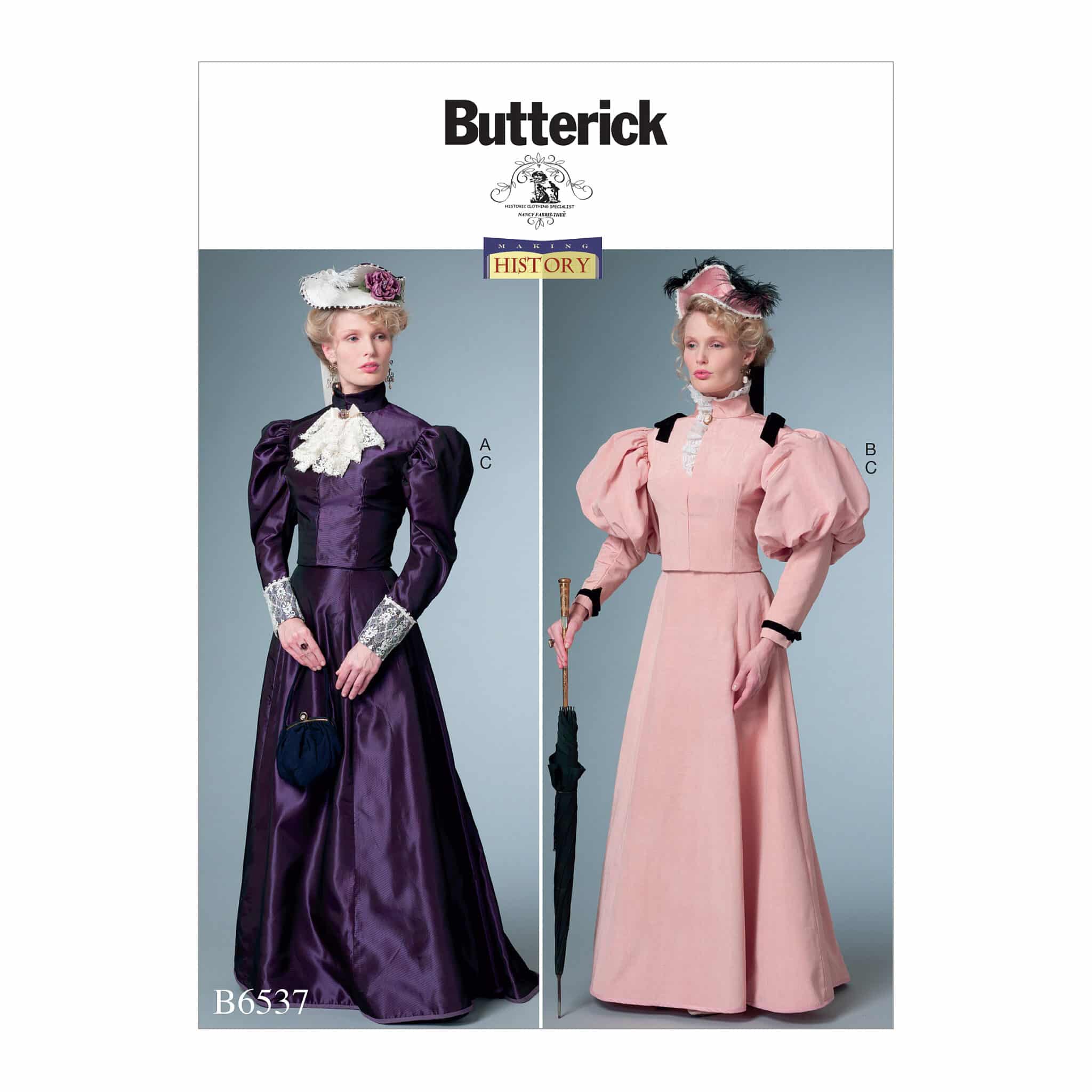 Schnittmuster Historisches Kleid Butterick B6537 E5 14-22 (Gr. 40-48) Dt. Anleitung 1 1d093bda9875994ca96fe74e62ccd34a