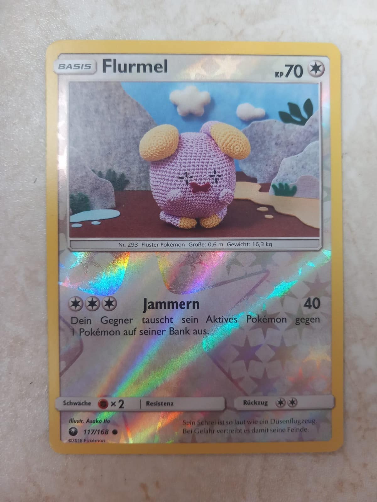 10 verschiedene Pokemonkarten mit Flurmel 117/168 Re-Holo Sturm am Firmament 1 bfc951051e7692d92864e7cd8d24dedc
