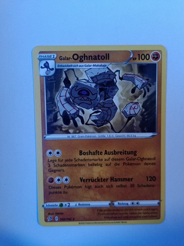 Pokémonkarte Galar-Oghnatoll 102/192 Stern Clash der Rebellen 1 5781931a775634eaa28664eb3f4d4b02