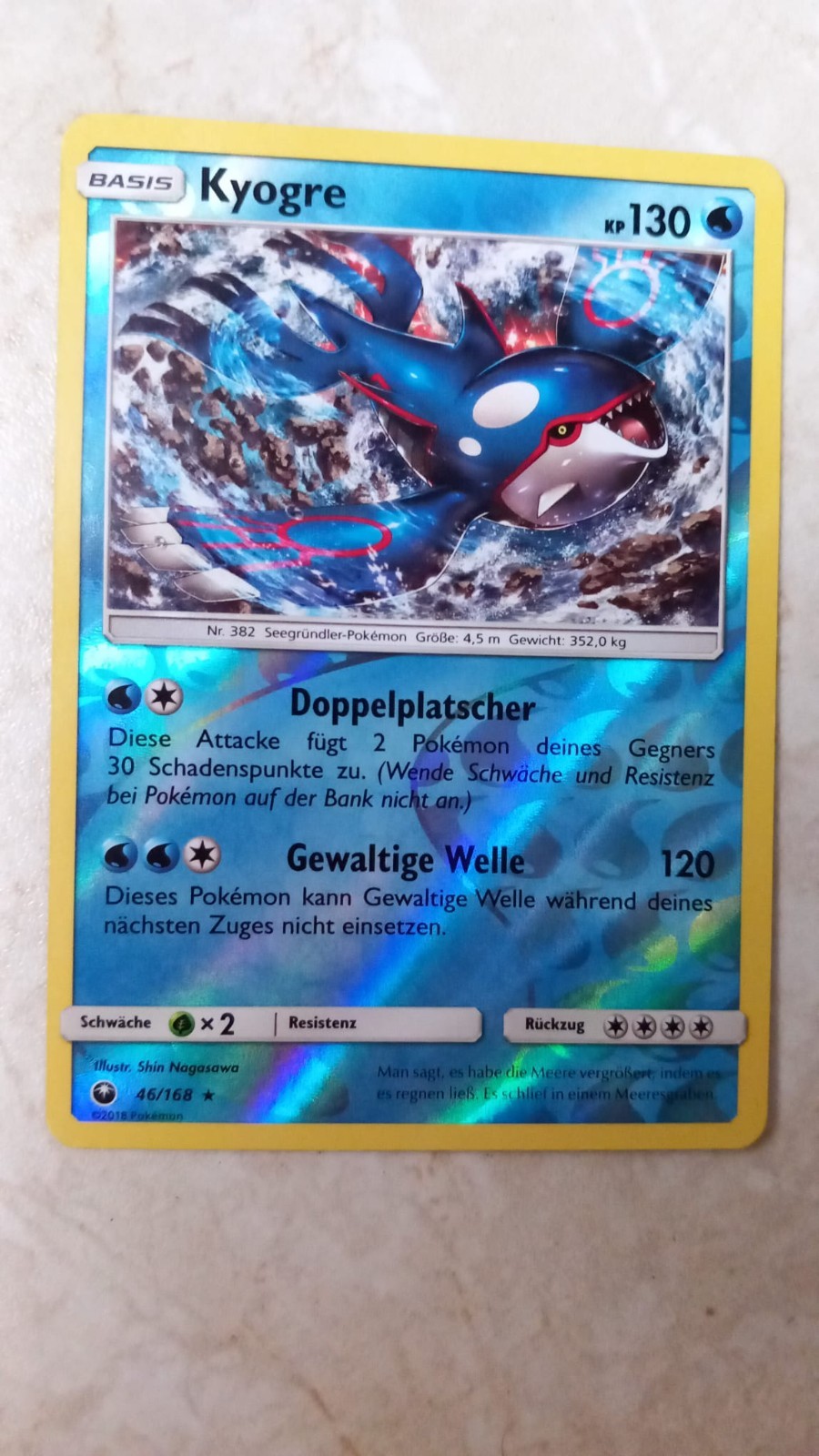 10 verschiedene Pokemonkarten mit Kyogre 46/168 Re-Holo Sturm am Firmament 1 ab41b51b6ce5c0bec2ac4655487c0943
