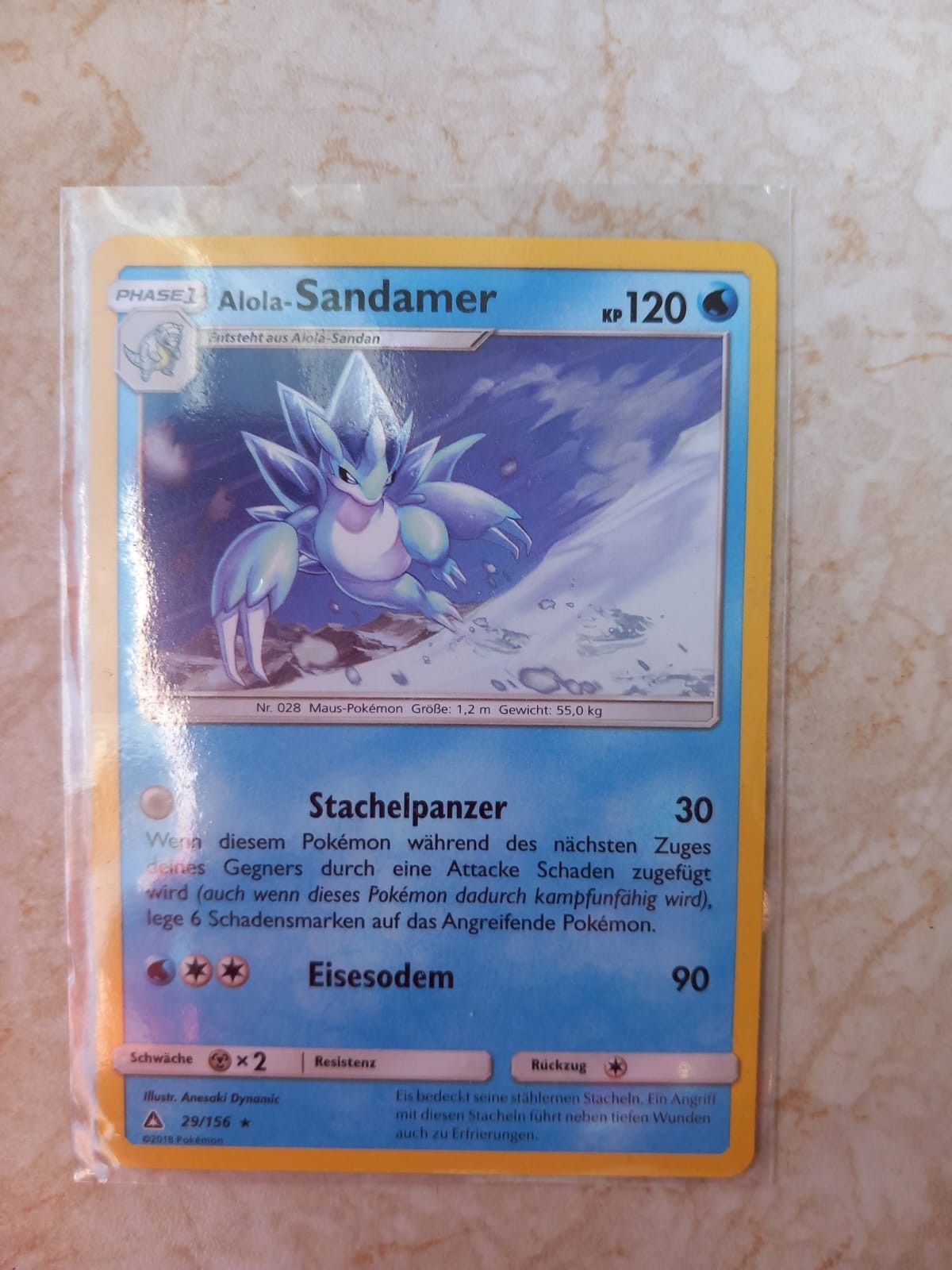 Pokemonkarte Alola-Sandamer 29/156 Stern Ultra-Prisma 1 ad986b87531a830d56ee46cd853fba1d