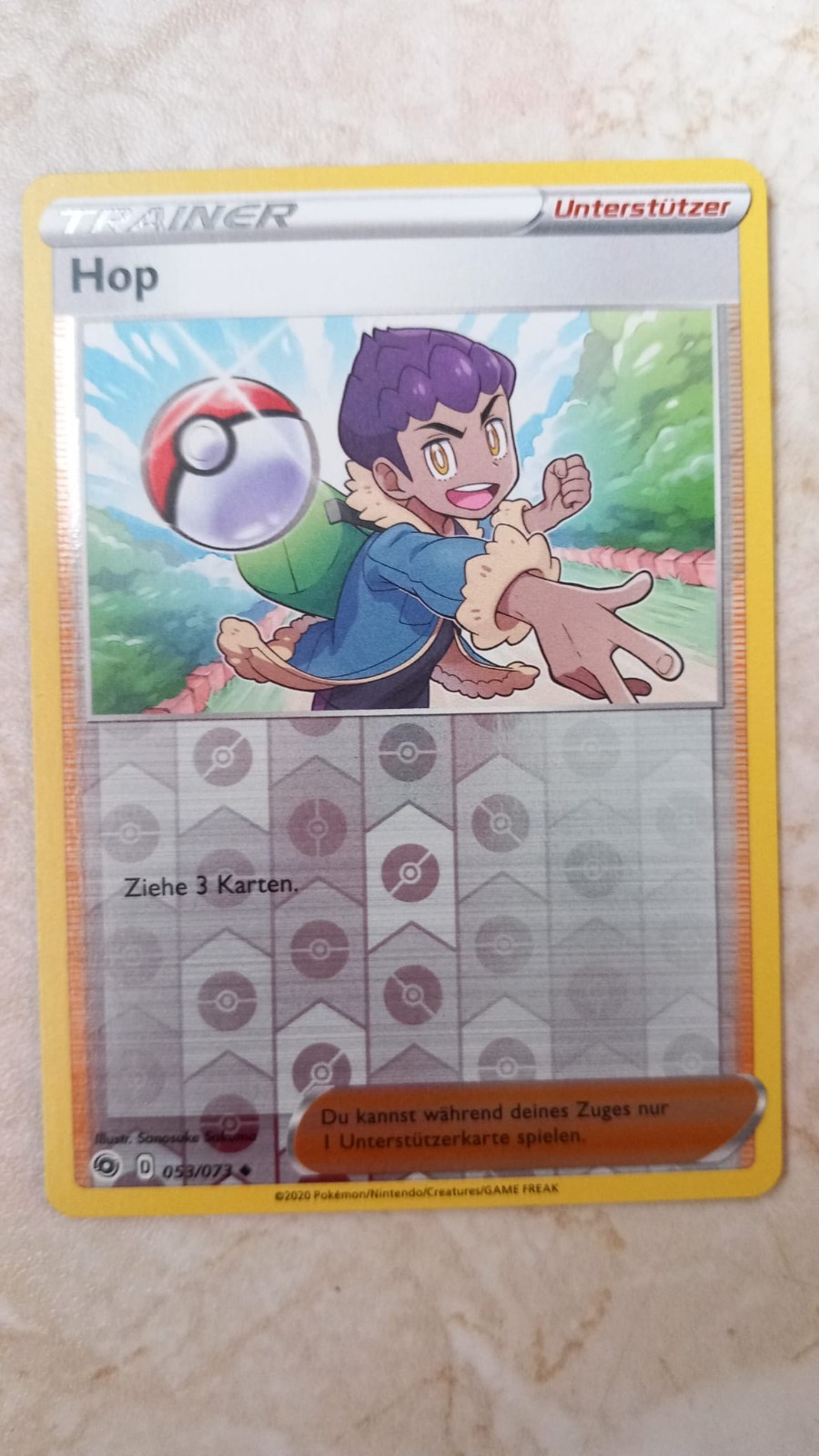 10 verschiedene Pokemonkarten mit Hop 053/073 Re-Holo Weg des Champs 1 7bcdd55d60f306c2f14a6bdca82d4c04