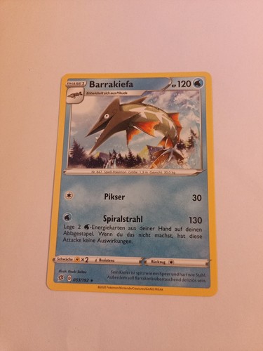 Pokémon Card Barrakiefa 053/192 Star Clash Of The Rebels 1 53f4ee2ed8e3e61b1995400840c90576