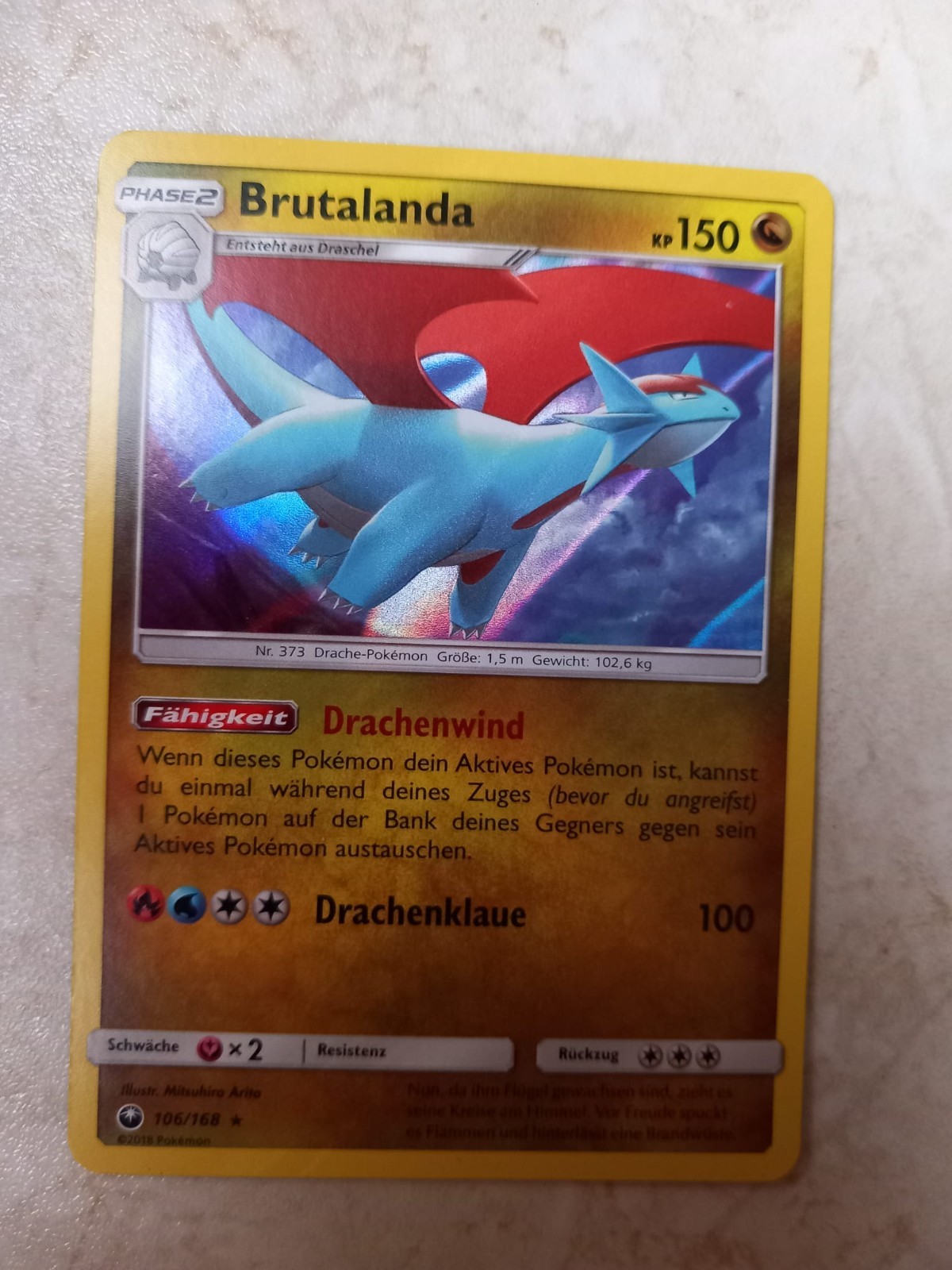 10 Different Pokémon Cards With BRUTALAND 106/168 Re-Holo Storm At Firmament 1 dd709396af903d19bfbe723fcb1ef3e4