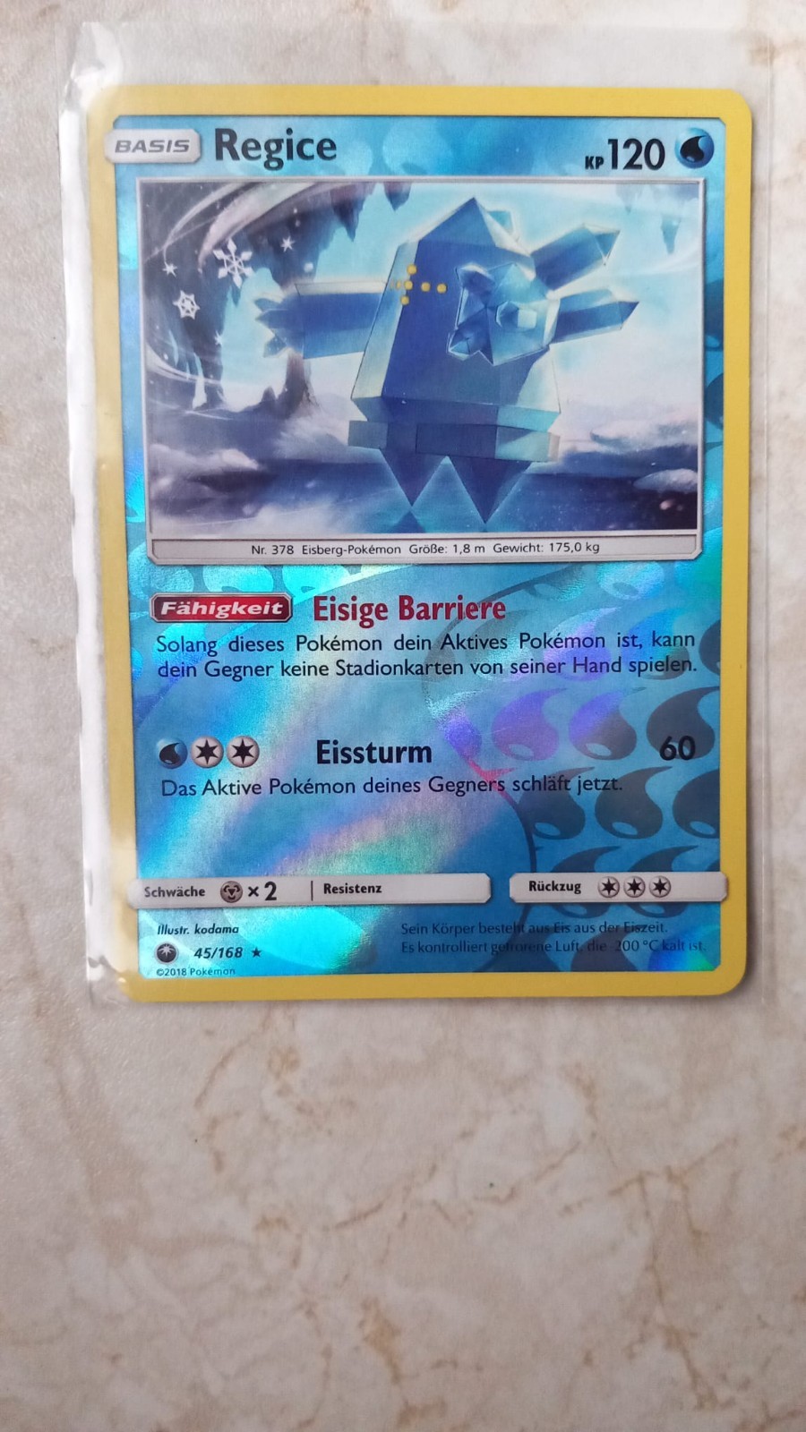 10 Ver. Carte Pokemon Con Regice 45/168 Re-Holo Tempesta Nel Firmamento 1 6b06f53054a6654e7d65e8d392130d38