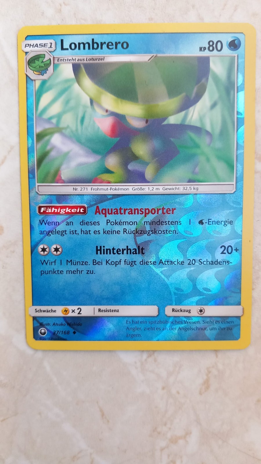 10 ver. Pokemonkarten mit Lombrero 37/168 Re-Holo Sturm am Firmament 2 84be5ddfe846dcb8bfe1f365d44cbf01