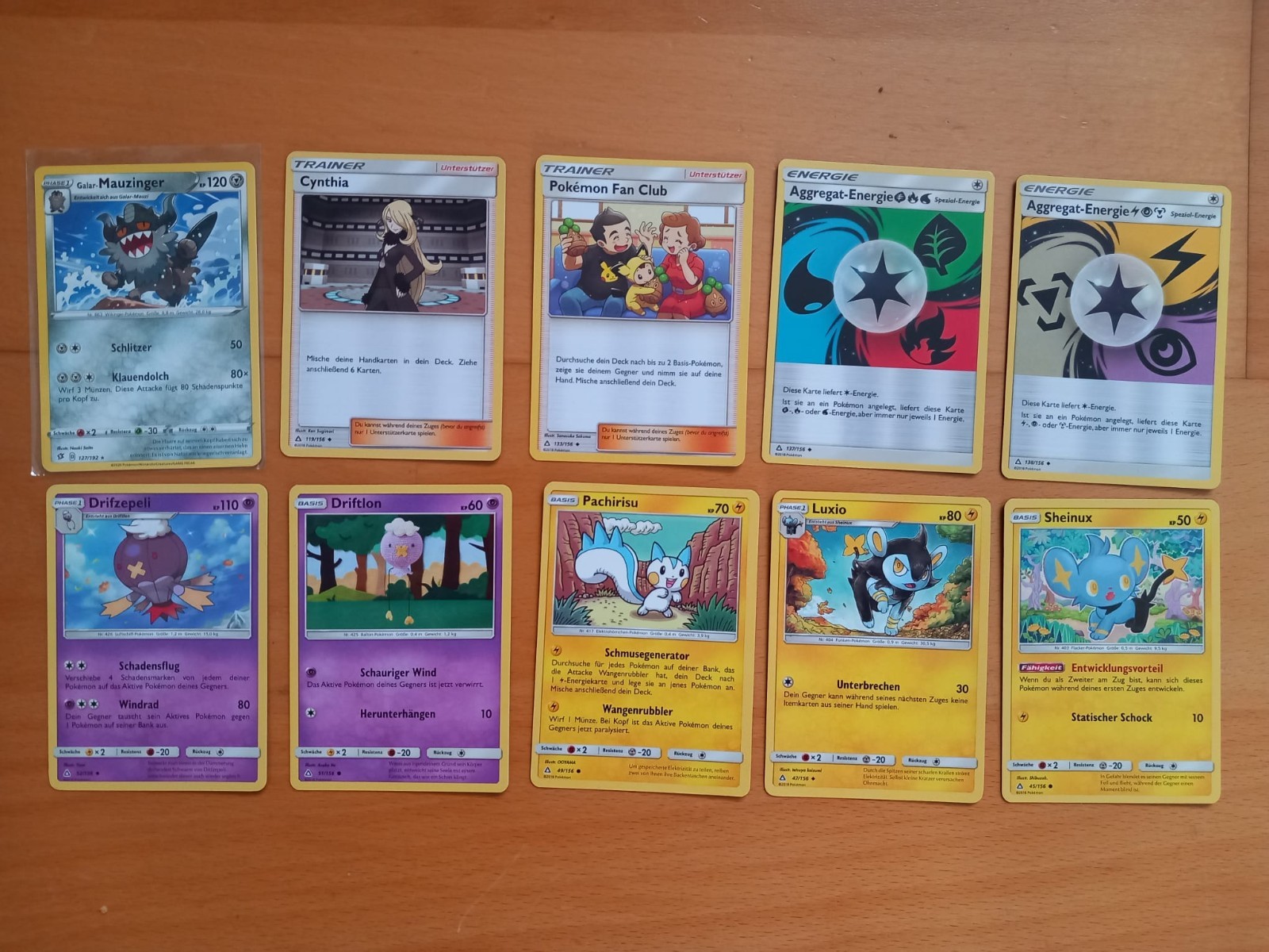10 versch. Pokémonkarten mit Galar-Mauzinger 12/192 Stern Clash der Rebellen 1 425454b9846cce1fe53225846115bdd8