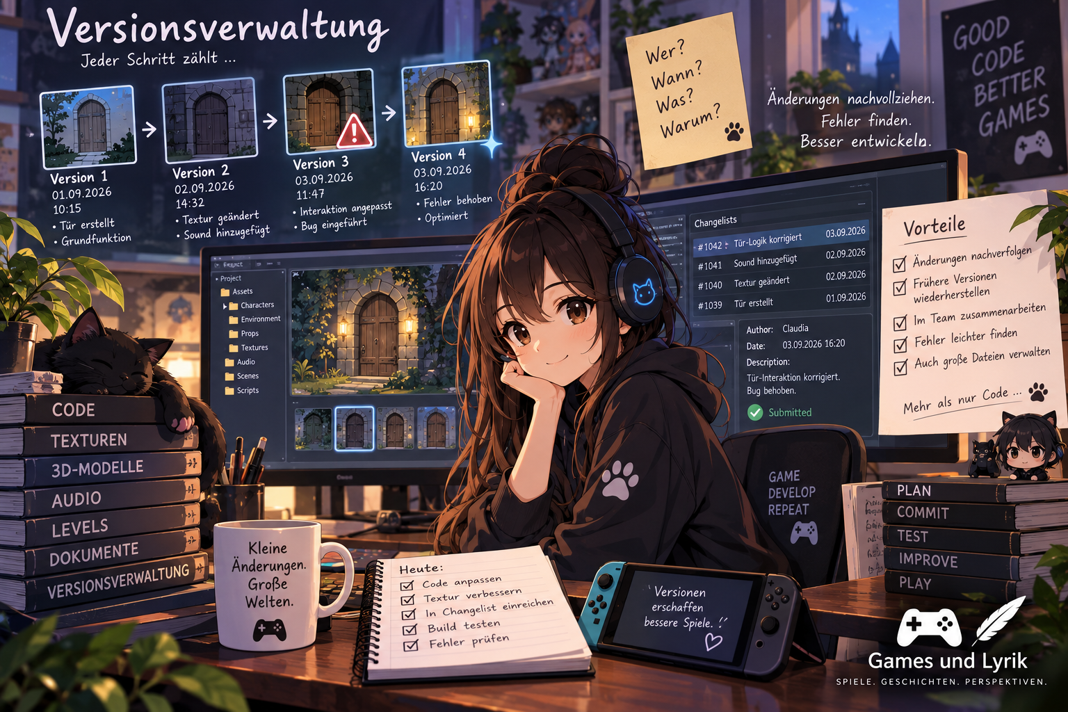 Versionsverwaltung – Änderungen am Spiel nachvollziehen